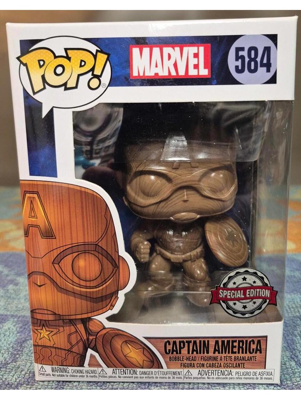 Funko Pop! Marvel Captain America Bobblehead Figure #584 Special Edition